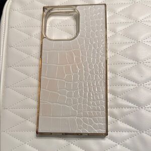 Luxurious White Crocodile Texture Phone Case